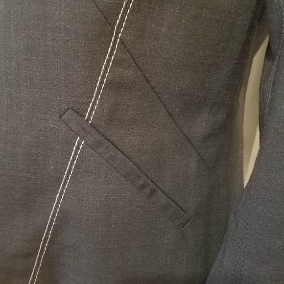 Poleci Charcoal Grey w/ Contrast Stitching Jacket - SZ 6 - Picture 6 of 8